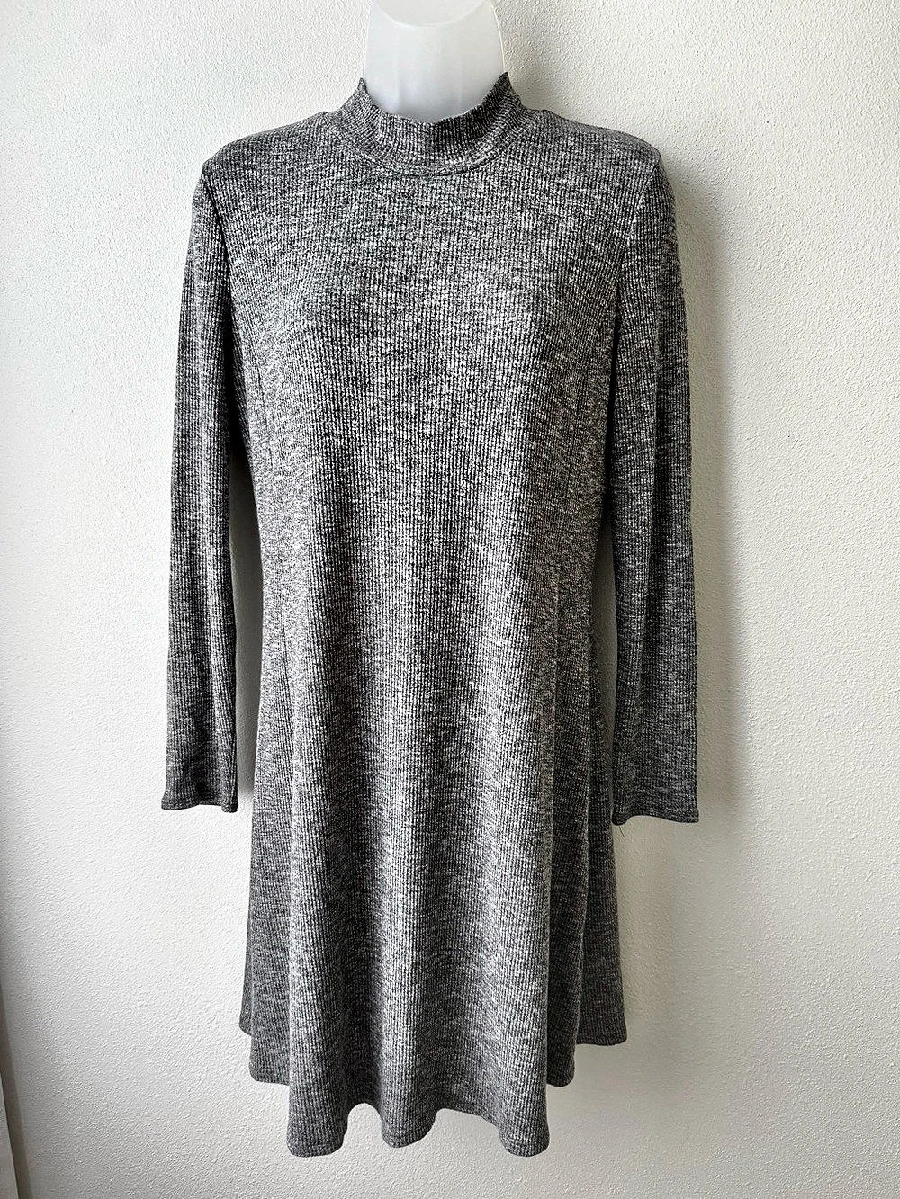 Madswell Gray Long Sleeve Mini Dress Size Small Like New